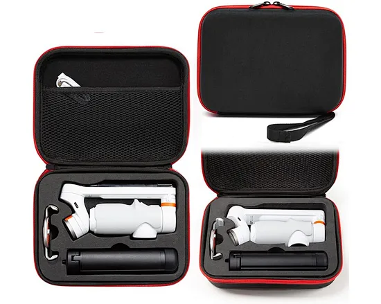 Made of high quality material, which is durable. Internal shock absorption and protection bracket effectively protects the handheld gimbal from damage. Compact and lightweight, easy to carry and shoot.